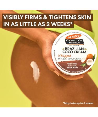 Palmer's Coconut Oil Formula Brazilian Coco Cream - Whipped Bum Bust & Body Cream with Vitamin E | Skin Tightening & Firming - 8.8 Fl Oz - Buy Online on GoSupps.com