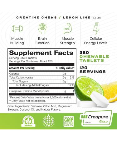 Muscle Feast 100% Whey + Creatine Candy Bundle: 1 100% Whey Protein (Vanilla 5lb) + 1 Creatine Candy (Lemon Lime 360) | Premium Supplements Vegetarian Gluten Free - Buy Online on GoSupps.com