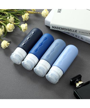 Gemice Silicone Travel Bottles Set - 4 Pack 90ml FDA Approved Refillable Containers for Shampoo Cream Body Care - Ideal Travel Toiletries - Buy Online on GoSupps.com