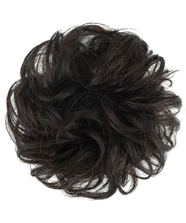 FESHFEN Messy Bun Hair Piece - 100% Human Hair Extension in Dark Brown - Buy Online on GoSupps.com