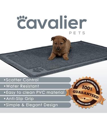 Cavalier Pets Dog Bowl Mat | Silicone Non-Slip Waterproof Pet Food Mat | Easy to Clean | Large 36-Inch | Grey - Buy Online on GoSupps.com