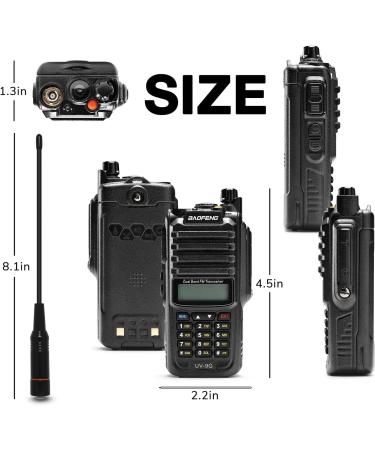 BAOFENG UV-9G GMRS Radio: Waterproof IP67, Long Range, Rechargeable, Dual Band, NOAA Scanner, GMRS Repeater, Programming Cable Included - Buy Online on GoSupps.com