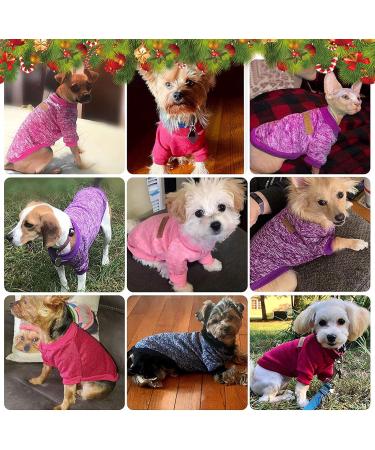 Hylyun 4-Piece Knitting Winter Dog Sweater Set for Small & Medium Dogs Soft Comfortable Warm Puppy Clothing in Dark Colors - Buy Online on GoSupps.com