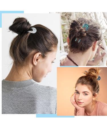 24 Pcs Tortoise Shell U Shaped Hair Pins for Vintage Thick Thin Hair - 4.5 Inch Cellulose Acetate French Hair Forks - Bun Chignon Pin for Women Girls - Buy Online on GoSupps.com