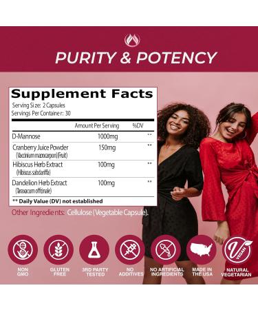 THE ENCLARE NUTRITION D Mannose with Cranberry Pills, Urinary Tract Health UTI Support, Kidney, Bladder, Liver Cleanse, Detox. D-mannose 1000mg Capsules, Cranberry Juice Powder, Dandelion & Hibiscus - Buy Online on GoSupps.com