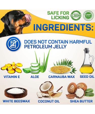 Natural Dog Paw Balm 0.5 oz - Paw Protection for Hot Pavement, Dry Paws, & Cracked Paws - Moisturizer for Cats & Dogs - Paw Protectors & Pad Lotion - Buy Online on GoSupps.com