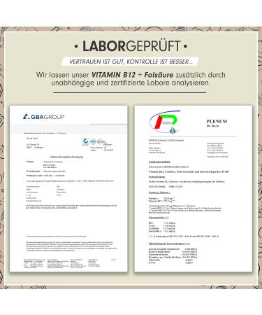 High-Dosed Vitamin B12 500 g - 3x365 Tablets - Vegan Methylcobalamin & Folic Acid 200 g - Boost Energy & Immunity - Buy Online on GoSupps.com