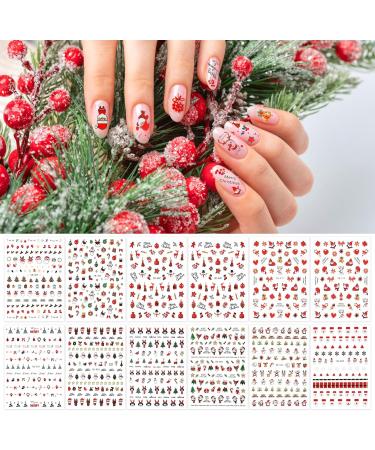 Shop Christmas Nail Stickers - 12 Sheets of Festive Nail Art for International Shipping - Buy Online on GoSupps.com