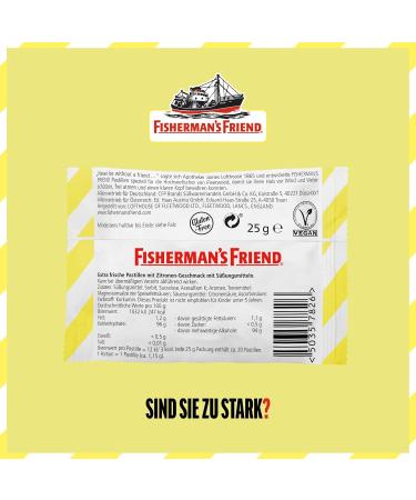 Fisherman's Friend Lemon & Menthol 3-Pack - Sugar-Free Vegan Candies for Fresh Breath (75g) - Buy Online on GoSupps.com