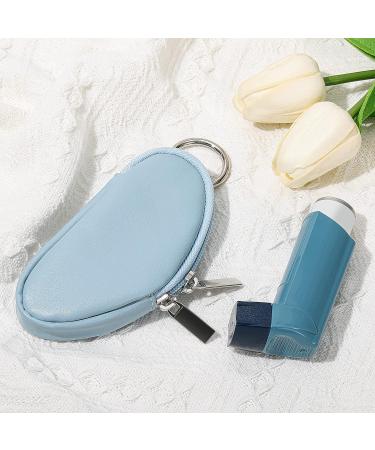 Koikyu Asthma Inhaler Holder PU Leather Travel Bag - Blue 2PCS - Buy Online on GoSupps.com