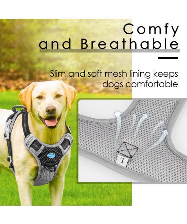 Thinkpet Anti-Zug Dog Harness | Adjustable & Reflective | Breathable Control Handle - Size M Bright Black | No Choking Design | 1 Pack - Buy Online on GoSupps.com