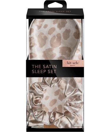 Kitsch Satin Sleep Set - Leopard 3 Piece Luxury Loungewear - Buy Online on GoSupps.com