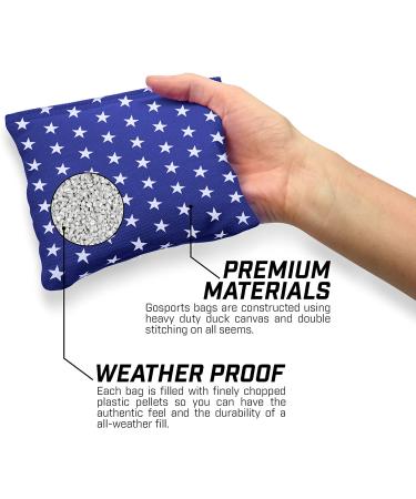GoSports Official Regulation Cornhole Bean Bags Set - America Stars and Stripes (8 All Weather Bags) - Buy Online on GoSupps.com