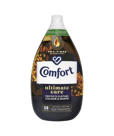 Comfort Ultimate Care Heavenly Nectar Ultra-Concentrated Fabric Conditioner bottle made of 100% recycled plastic* for complete clothes protection 58 Wash 870 ml