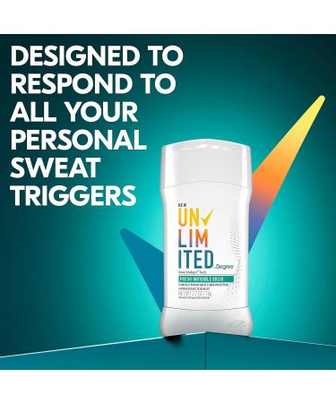Degree Unlimited Antiperspirant Deodorant Stick Fresh 2 Count - Long-Lasting Sweat & Odor Protection - SmartAdapt Tech - 2.7 oz - Buy Online on GoSupps.com