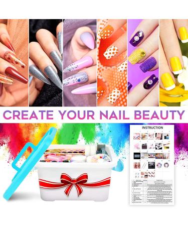 Professional Acrylic Nail Kit for Beginners - Glitter Powder Set with Nail Drill & UV LED Lamp - Buy Online on GoSupps.com