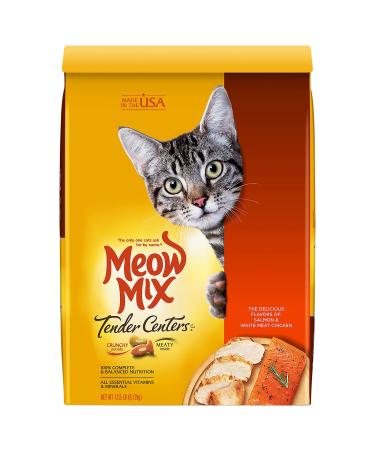 Meow Mix Tender Centers Dry Cat Food, Salmon & Chicken, 13.5 Pound Bag