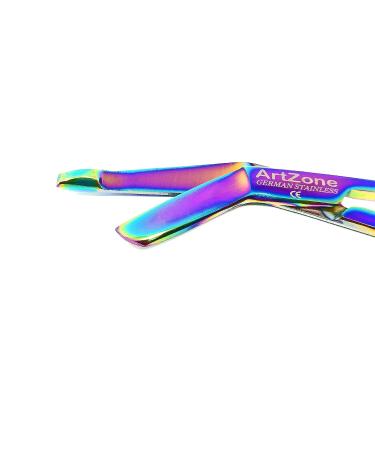 Artzone Lister Bandage Scissors - Cynamed Medical-Grade Stainless Steel Shears - Rainbow Titanium Finish - 4.5 inch Sharp Blades for Bandages, Dressing, and Gauze - Buy Online on GoSupps.com