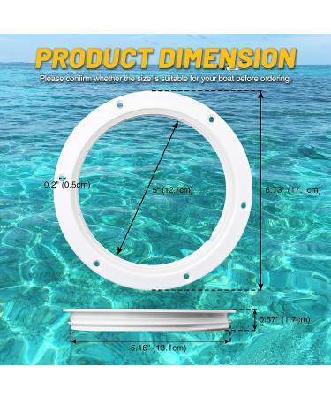 6 Inch White Round Boat Hatch Cover - Universal Deck Plate for Marine Boat, Jet Kayak, Yacht, Fishing Boat, Sailboat - Tongze - Buy Online on GoSupps.com