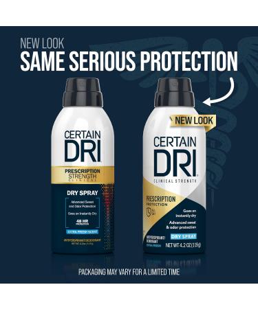Certain Dri Clinical Antiperspirant Deodorant Dry Spray 4.2 oz 3 Pack - Fast Acting Protection for Men and Women - Buy Online on GoSupps.com