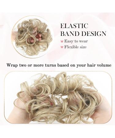 Vlasy Curly Wavy Messy Bun Hair Piece 35g 18/22# - Synthetic Chignon Scrunchies Extensions for Women - Updo Hair Accessories for Girls - Buy Online on GoSupps.com