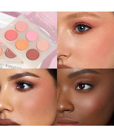Eyeshadow Blushs | Six-Color Blushs Makeup Palette Matte Eyeshadow and Blushs Makeup Easy-to-Color for Party Prom Wedding Bar Dating Hersil - Buy Online on GoSupps.com
