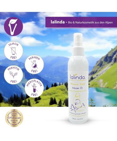 Lalinda Mama Soft Body Oil - Natural Vegan Skin Care for Scars & Stretch Marks During Pregnancy | 200ml - Buy Online on GoSupps.com