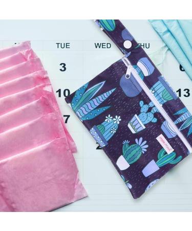 4 Pieces Sanitary Pad Storage Pocket - Portable Women's Hygiene Bag & Tampon Case - 18x13.5cm - Ideal for Travel - Buy Online on GoSupps.com