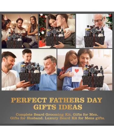 Premium Beard Shaving Kit for Men - Complete Grooming Set with Brush Shave Gel Oil Bath Bomb & More | Perfect Spa Gift for Dads & Sons - Buy Online on GoSupps.com