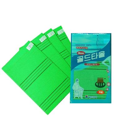 Premium Korean Exfoliating Washcloths - Large 4 Pack | High-Quality Bath Essential for Glowing Skin - Buy Online on GoSupps.com