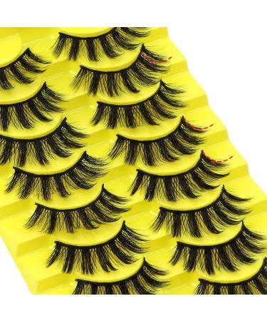 LZM 10 Pairs False Lashes Lashes Dramatic Wispy False Eye Lashes Handmade Fluffy Eyelashes Soft and Long Eyelashes Reusable Hybrid Strip Volume Fake Lashes ( xk32) - Buy Online on GoSupps.com