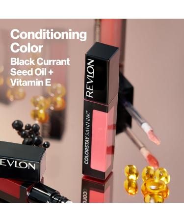 Revlon Colorstay Satin Ink Liquid Lipstick - Long-Lasting Rich Color 005 Silky Sienna Infused with Black Currant Oil 1 Piece - Shop Internationally! - Buy Online on GoSupps.com