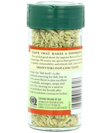 Frontier Natural Products Fennel Seed  Og  Whole  1.27-Ounce - Buy Online on GoSupps.com