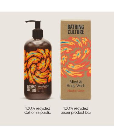 Bathing Culture Organic Mind + Body Wash Natural Biodegradable Vegan Personal Care Organic Body Wash for Women and Men Recycled Plastic Bottle 16 fl oz Meadow Vision Holiday Gift Idea - Buy Online on GoSupps.com