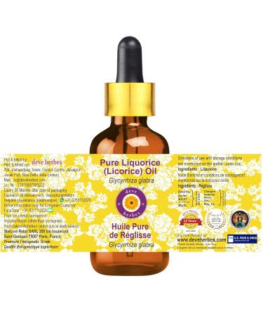 Deve Herbes Pure Liquorice Oil 10ml - Natural Glycyrrhiza Glabra with Glass Dropper | Premium Quality for Wellness - Buy Online on GoSupps.com
