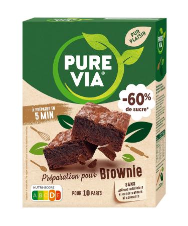Pure Via - Preparation for Brownie - Less than 60% sugar - 337g