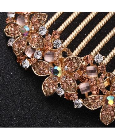 FRCOLOR Bridal Hair Combs Elegant Hairpin Bridal Wedding Hair Combs Flower Hair Clips for Women Crystal Bridal Hair Comb Women Headpiece Rhinestone Headdress Bride Accessories Shine - Buy Online on GoSupps.com