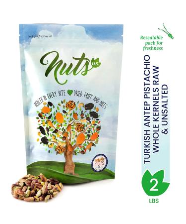 NUTS U.S. - Turkish ANTEP Pistachio Kernels 2 LB - Raw Unsalted No Shell - Buy Online on GoSupps.com