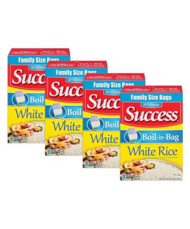 Success Boil in Bag White Rice, 2 lb. (Pack of 4) 2 Pound (Pack of 4) White