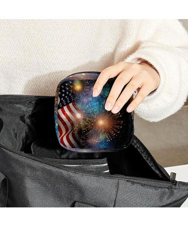 GIAPB Period Bag - American Color Period Pouch & Makeup Bag for Independence Day | Sanitary Napkin Storage Bag | Travel Friendly - Buy Online on GoSupps.com