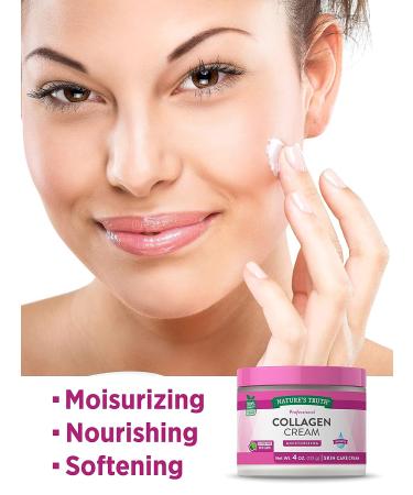 Natures Truth Professional Collagen Cream 4oz Skin Care Cream - White Formula - Buy Online on GoSupps.com