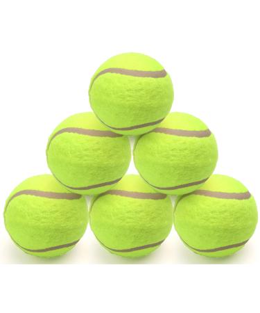 Pack of 6 Tennis Balls Sport Play Dog Toy Ball Great For Lessons Practice Throwing Machines & Playing with Pets 6 Pack - Buy Online on GoSupps.com