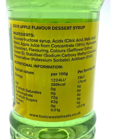 Toxic Waste Sour Apple & Sour Lemon Flavoured Dessert Syrup 2 Pack 325g Each - Buy Online on GoSupps.com