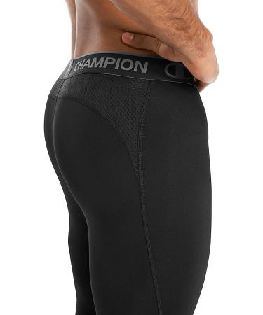 Champion Men's Compression Tights & Moisture-Wicking Athletic Shorts - Large Black - Buy Online on GoSupps.com