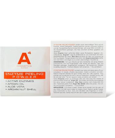 A4 COSMETICS Enzyme Exfoliating Powder - Enzyme exfoliant and anti-aging facial care - Facial cleansing and exfoliating - Skin care for a fresh complexion and smooth skin - Refines skin tone (15 g) - Buy Online on GoSupps.com