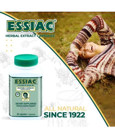 ESSIAC Tea All-Natural Herbal Extract Capsules 60 Capsules | Powerful Antioxidant Blend to Help Promote Overall Health & Well-Being | Original Formula Since 1922 - Buy Online on GoSupps.com