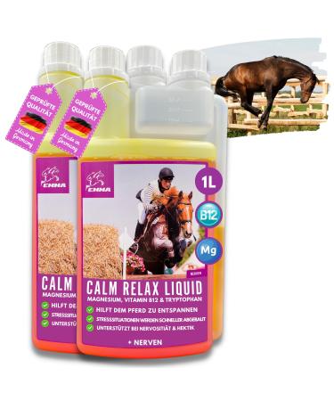 Emma magnesium horse liquid - Calm Horse - Anti -stress for calm in the event of unrest I L -tryptophan vitamin B12 - Food medium fear against stress i horses relax liquid serenity nervous horse 2x1l - Buy Online on GoSupps.com