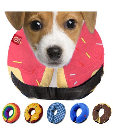 Ducomi inflatable breakdown dog and cat - for operations relaxation of the animal - freedom of movements and visibility - prevents Kratzer and bites (pink donuts XS) XS pink donuts