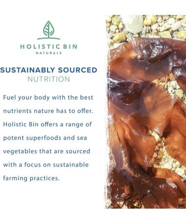 Wild Icelandic Dulse Flakes - Culinary Grade Organic Seaweed Superfood by Holistic Bin | Pure Atlantic Dulse Seaweed for Soups, Smoothies & Seasoning | Rich in Iodine & Minerals - Buy Online on GoSupps.com