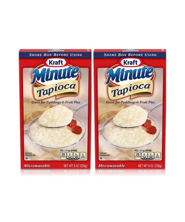 Minute Tapioca Bundle - 2x 8oz Kraft Packages + BELLATAVO Fridge Magnet | Ideal for Tapioca Pudding and Fruit Pie Filling - Buy Online on GoSupps.com